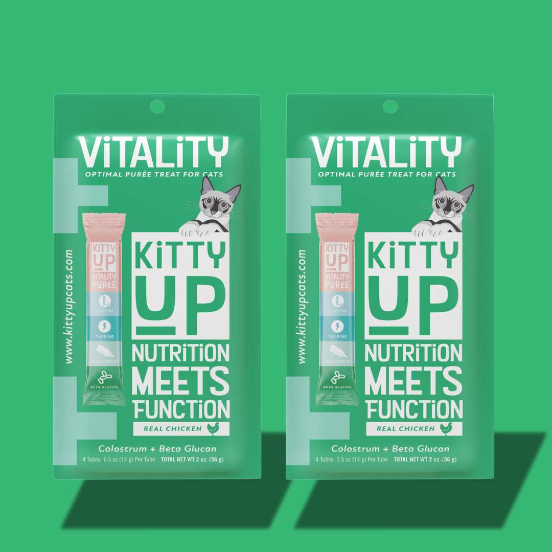 cat multivitamin purée – chicken flavor – vitality - front