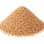 A heap of hinoki cat litter booster on a white background.
